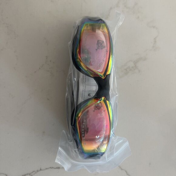 Laconha Swim Goggles Adjustable Anti Leak Anti Fog UV lens Unisex New In Box - Picture 2 of 8